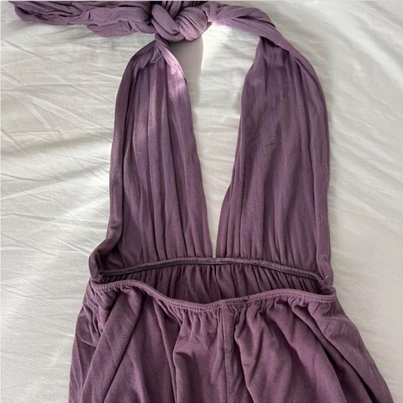 Purple Crisscross Plunge Romper - Picture 5 of 5